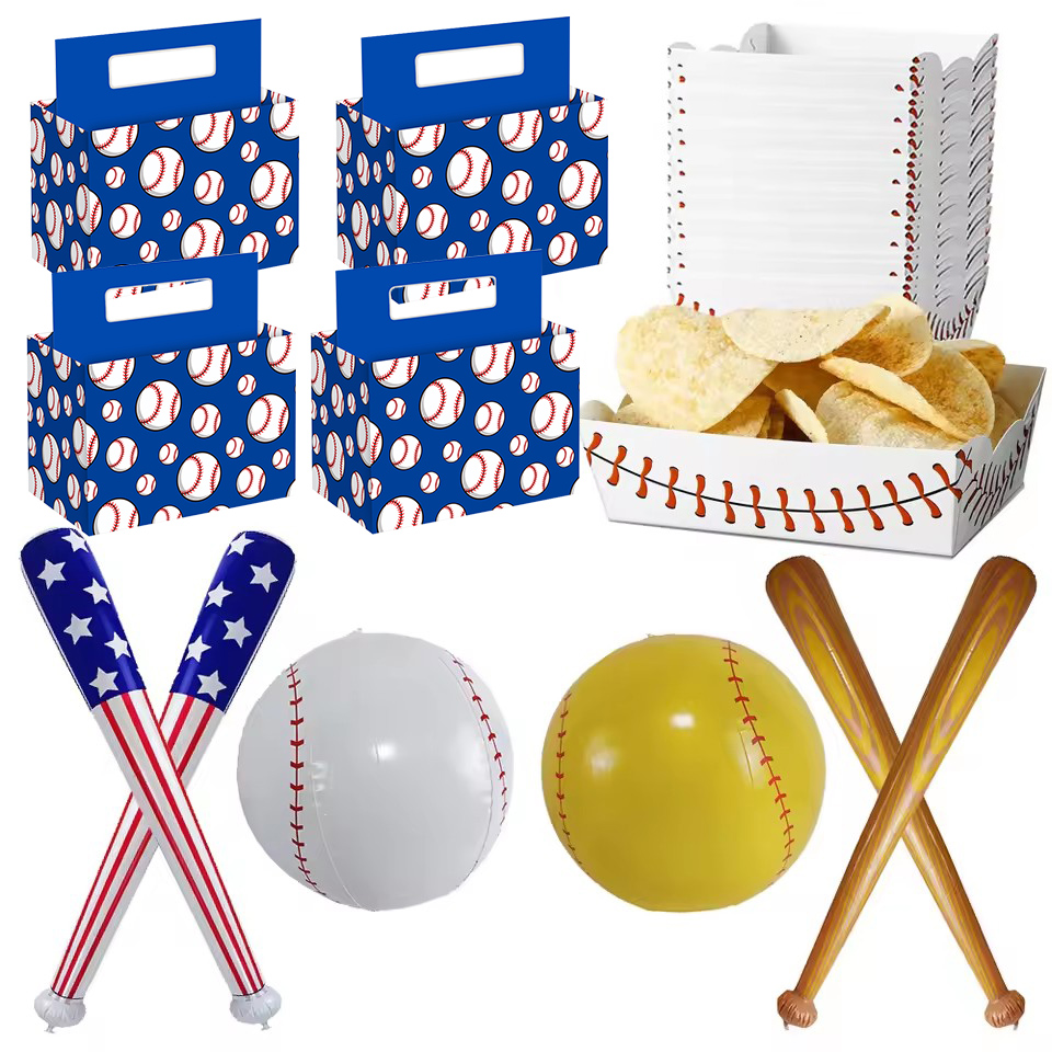 Party Games No Supplies - Artykuły na imprezę baseballową Jednorazowy plastikowy