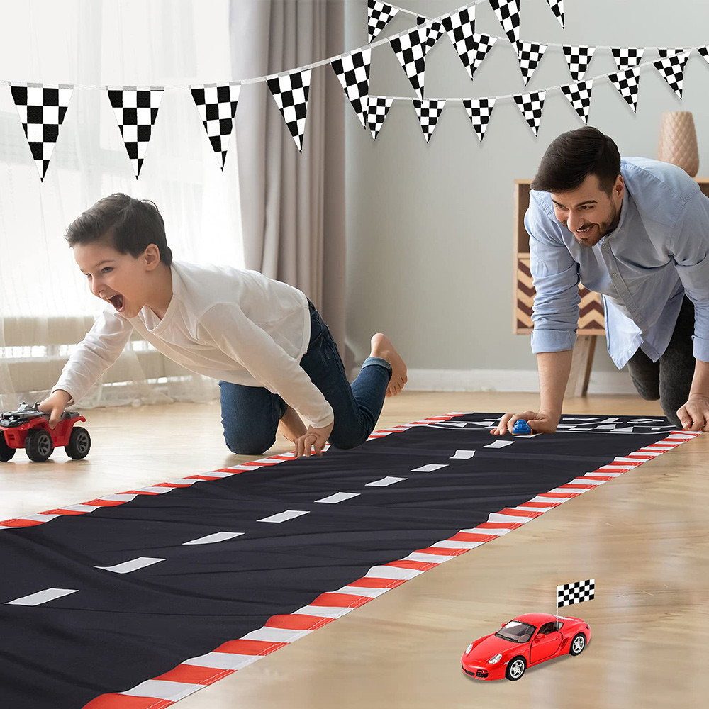 Party Games No Supplies - Racing Car Long Racetrack Floor Running