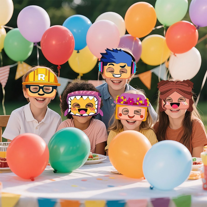 12 sztuk papierowych masek z m – Party Games In Roblox recenzja i cena